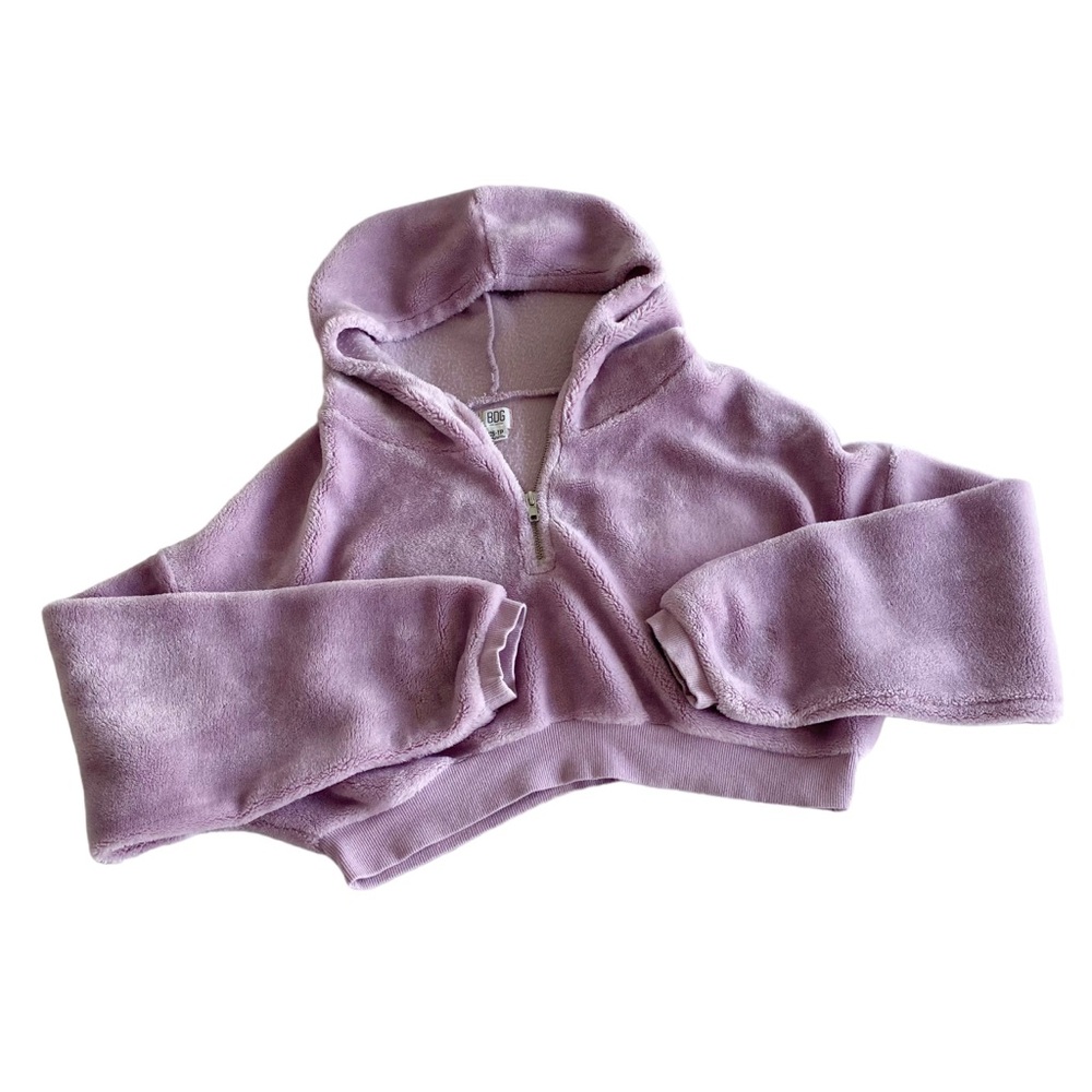 COMFY 🐻 BDG URBAN OUTFITTERS OVERSIZED CROPPED FUZZY HOODIE